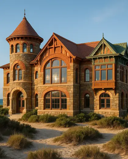 eclectic building — library (coastal)