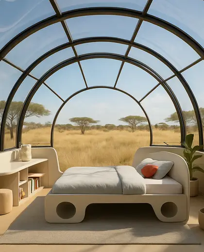 futuristic greenhouse — childrens bedroom (savanna)