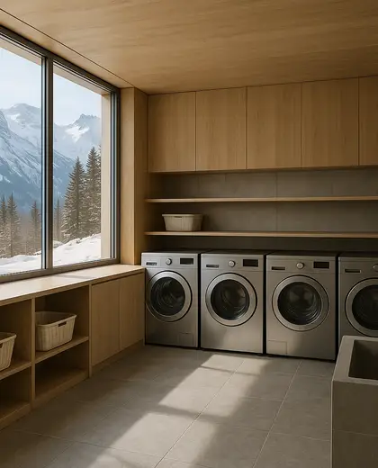 minimalist public space — laundry room (alpine)