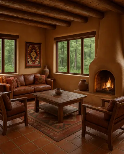 southwestern apartment — family room (forest)