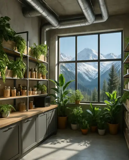 industrial indoor garden — pantry (alpine)