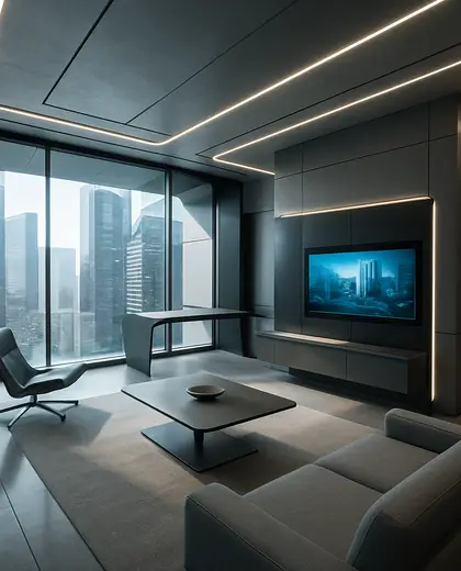 futuristic house — room (urban)