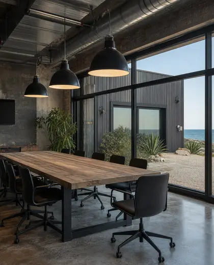 industrial yard — meeting room (coastal)