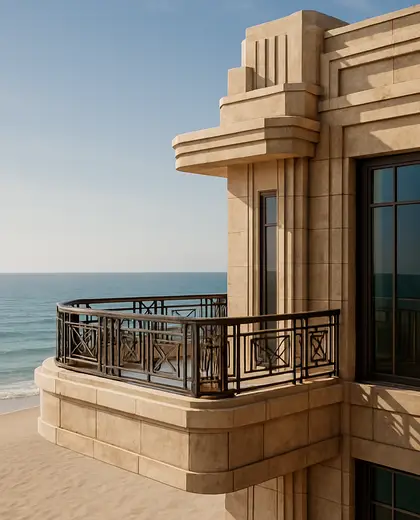 art deco apartment — edging (beach)