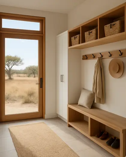contemporary home — mud room (savanna)