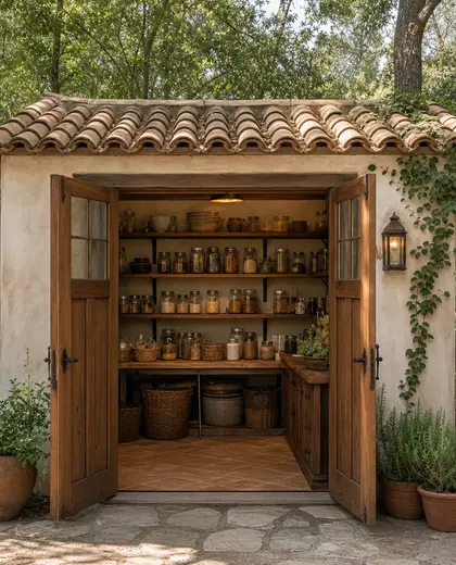 mediterranean yard — pantry (forest)