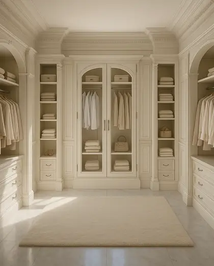 neoclassical building — walk in closet (beach)