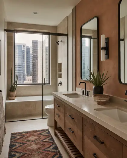 southwestern condo — bathroom (urban)