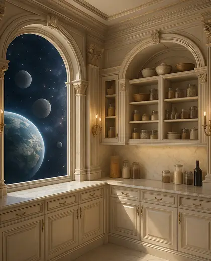 neoclassical penthouse — pantry (space)