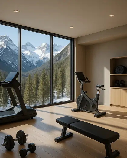 contemporary condo — training room (alpine)