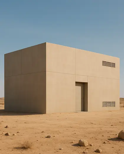 minimalist building — server room (desert)