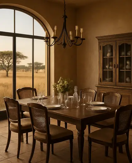 vintage store — formal dining room (savanna)