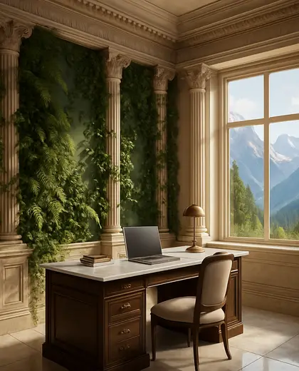 neoclassical vertical garden — home office (mountain)