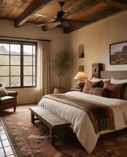 southwestern farmhouse — master bedroom (space)