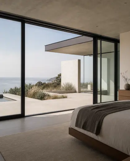 bauhaus backyard — master bedroom (coastal)