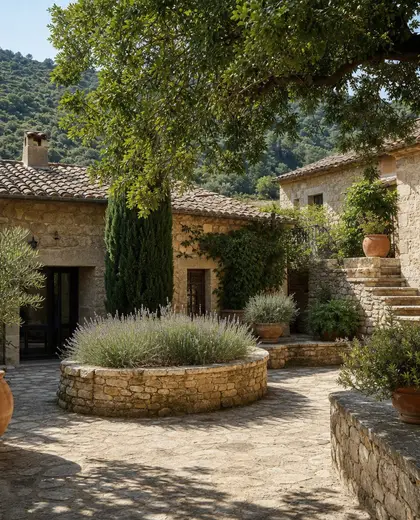 mediterranean yard — courtyard (rural)
