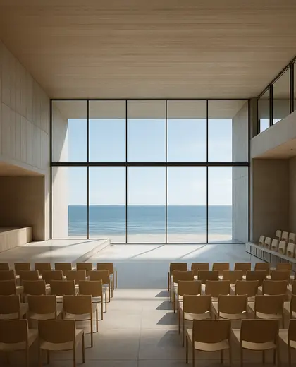 minimalist theater — conference hall (ocean)