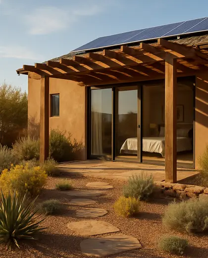 sustainable yard — master bedroom (desert)