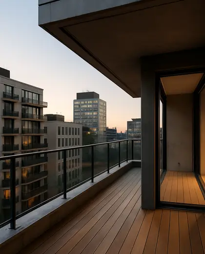 modern house — balcony (urban)