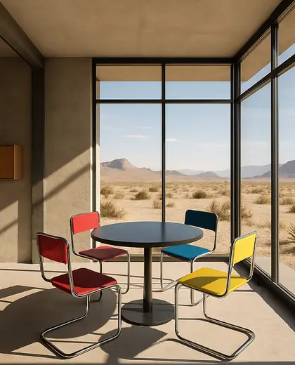 bauhaus penthouse — breakfast nook (desert)