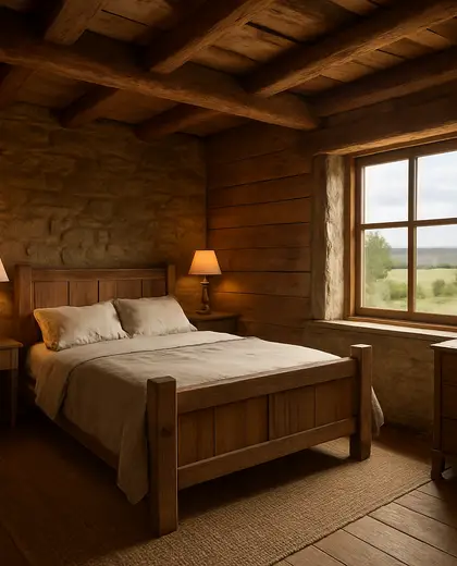 rustic farmhouse — bedroom (rural)