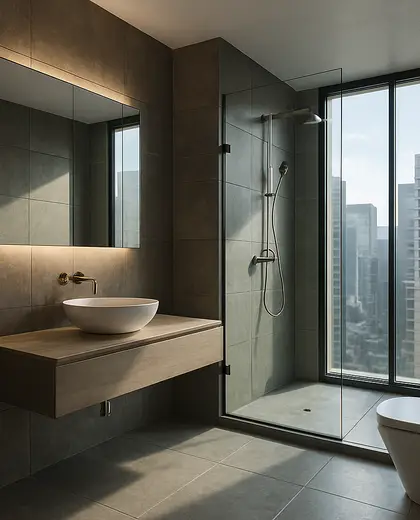 modern house — bathroom (urban)