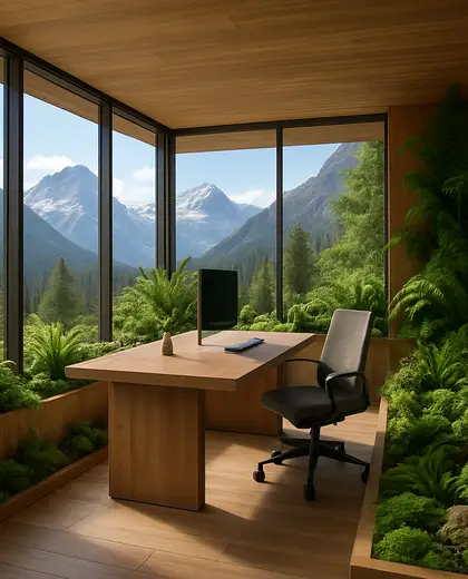 modern indoor garden — home office (alpine)