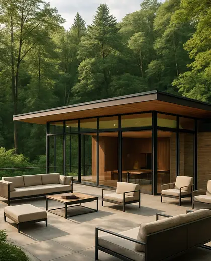 contemporary hotel — roof (forest)