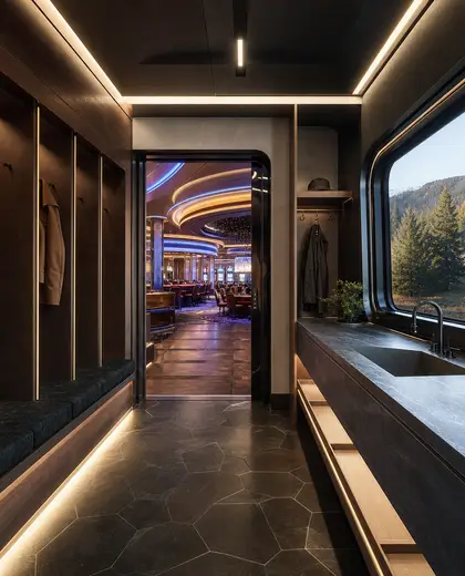 futuristic casino — mud room (rural)