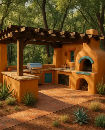 southwestern yard — kitchen (forest)