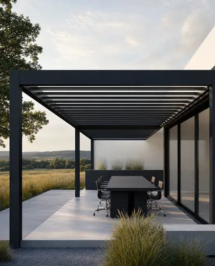 bauhaus office space — pergola (rural)