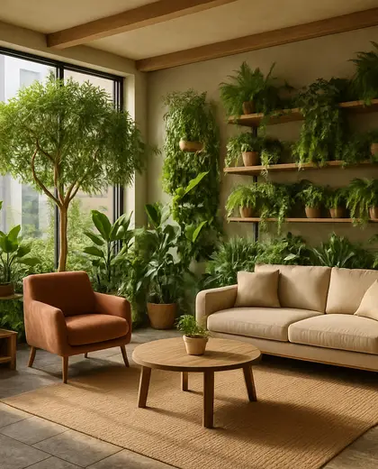 sustainable indoor garden — living room (urban)