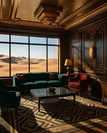 art deco penthouse — room (desert)