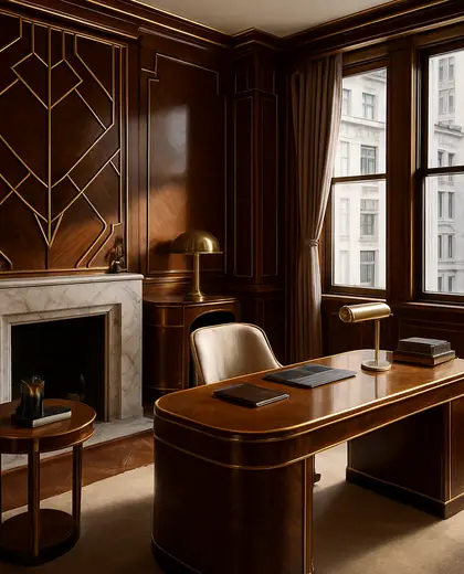 art deco house — home office (urban)