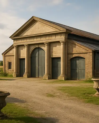 neoclassical yard — warehouse (rural)