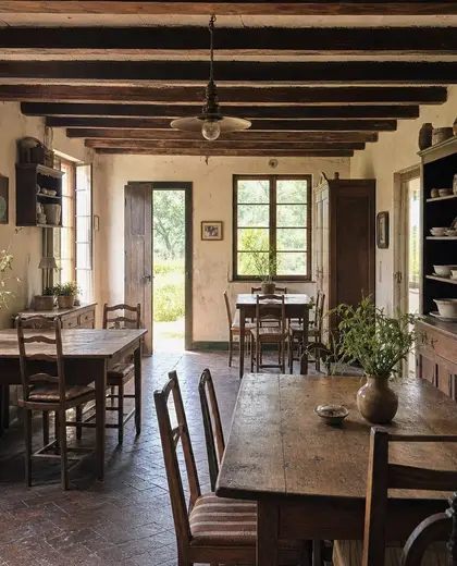 vintage public space — informal dining room (rural)