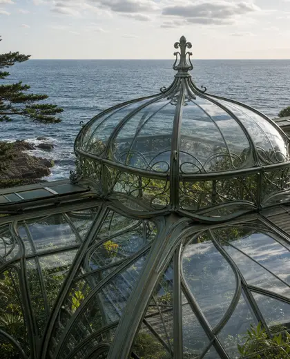 art nouveau greenhouse — roof (ocean)