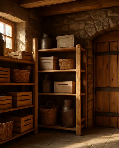 rustic hotel — storage room (mountain)