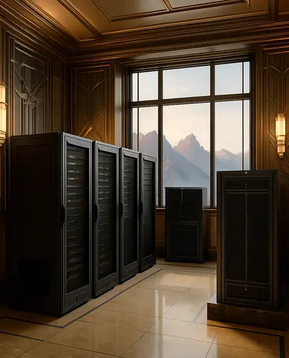 art deco condo — server room (mountain)