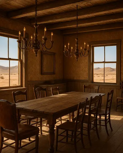 vintage farmhouse — formal dining room (desert)