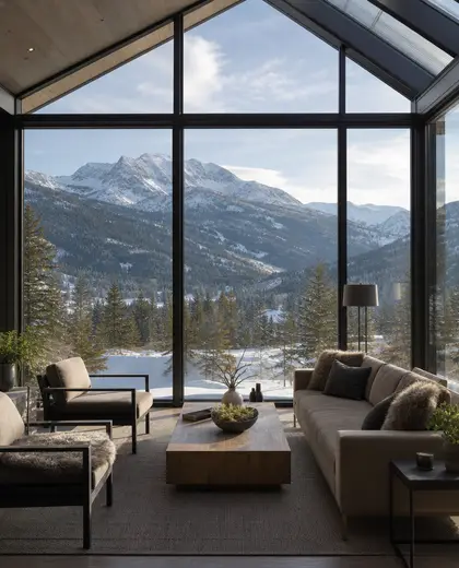 contemporary building — sunroom (alpine)