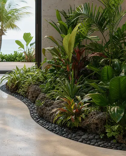 tropical indoor garden — edging (coastal)