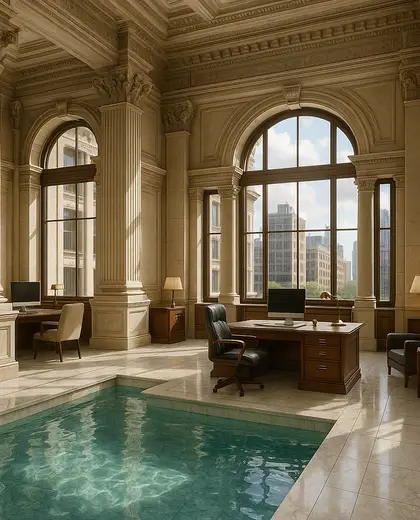 neoclassical office space — pool (urban)