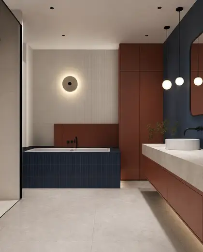 bauhaus condo — bathroom (space)