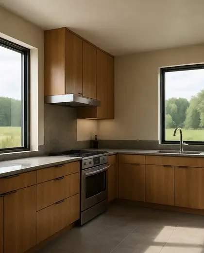 modern house — kitchen (rural)