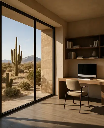 contemporary house — home office (desert)