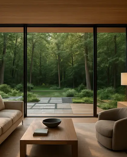 modern yard — living room (forest)