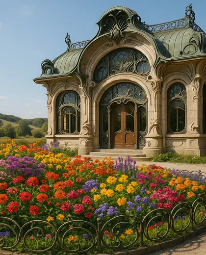 art nouveau casino — flower bed (rural)