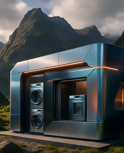 futuristic facade — laundry room (mountain)