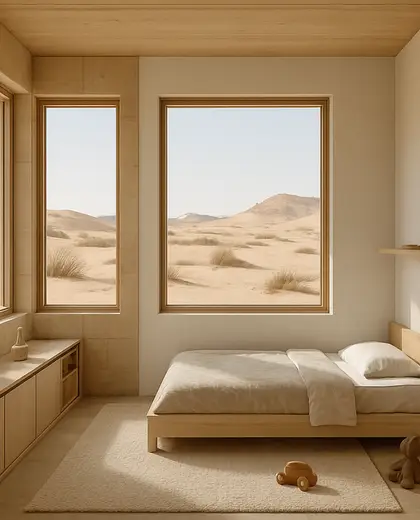 minimalist building — childrens bedroom (desert)
